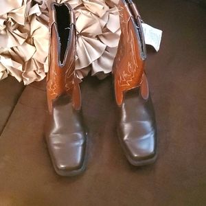 Brown Kids Cowboy Boots